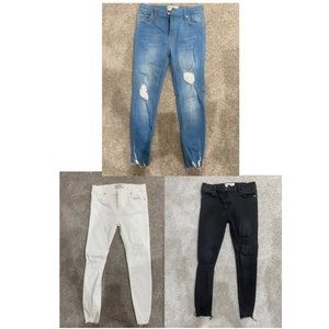 Free People Midrise stretch skinny jeans